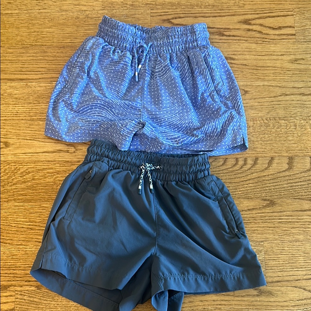 Athleta Girls Play More Shorts size XS/6 - Blue and Gray